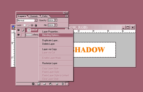 Drop Shadow (Layer Effect in Photoshop)