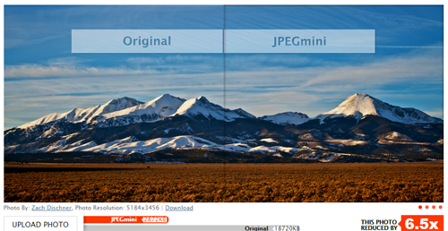 Example of JPEGmini in action.