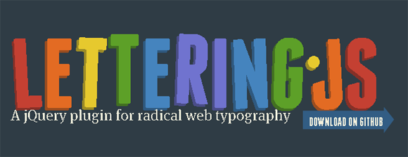 lettering jquery plugin web fonts