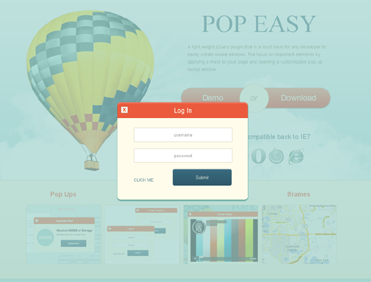 Create Modal Windows with PopEasy