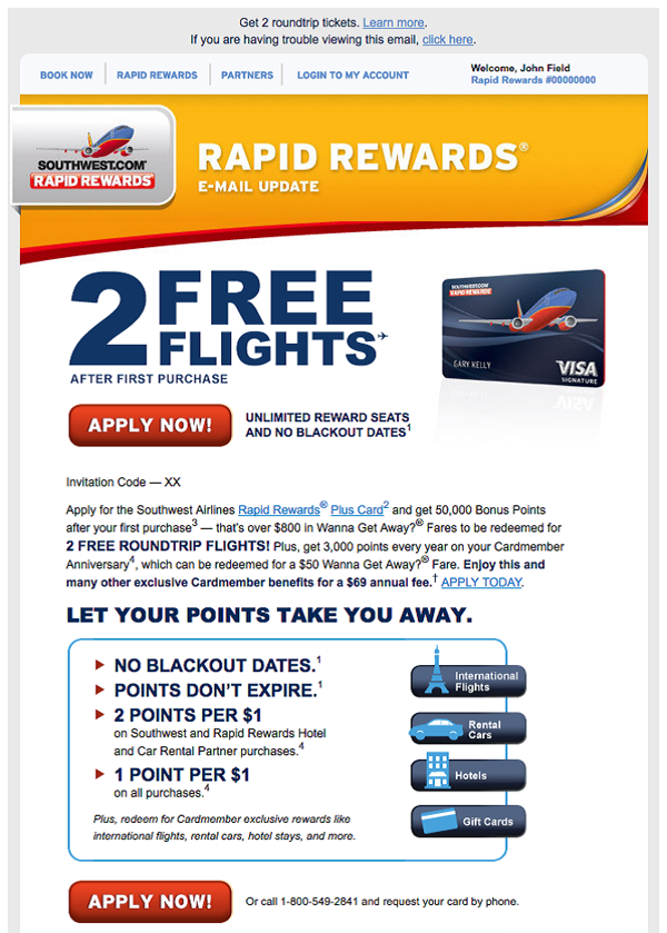  /></a></p><p> </p> <p>For paid social campaigns, the best way to highlight the single selfish benefit is to showcase your offer in the creative itself, which allows it to gain maximize visibility. In this example for USAA, the card benefits are clearly linked to the product itself, which makes it easy to understand the value proposition and drive response.</p><p> </p> <p><a href=