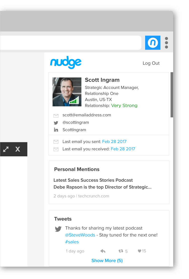 Nudge for Chrome Email Preview